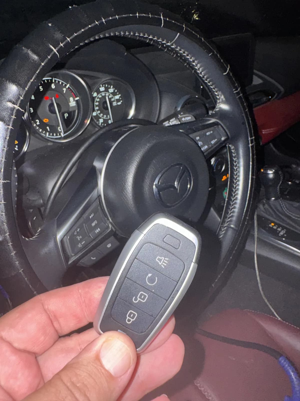 Mazda smart key with remote start programmed on-site during a night call