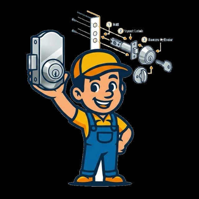 Deadbolt Installation service illustration — mobile locksmith in Charlotte & Lake Norman, NC