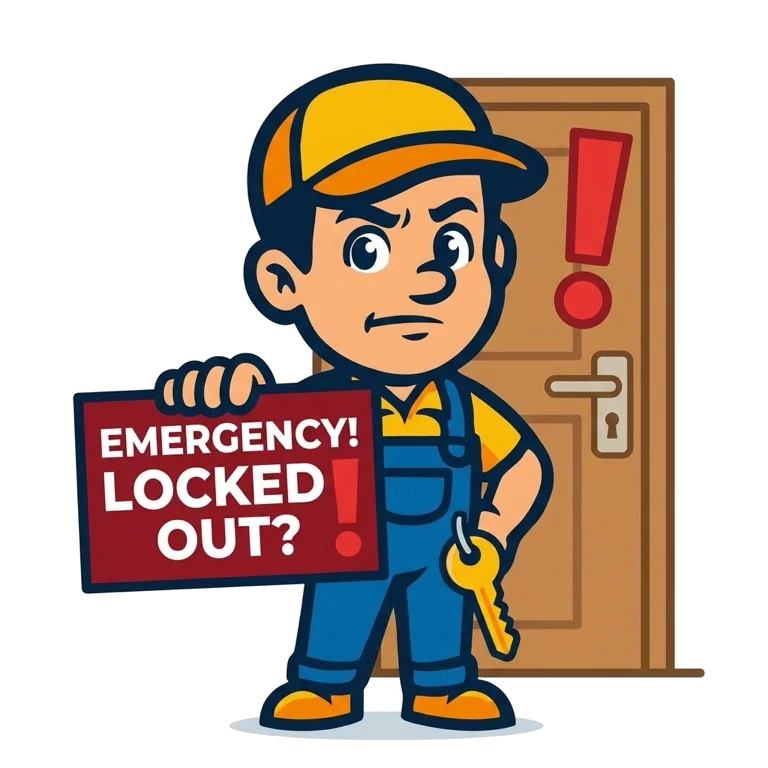 Emergency Lockout locksmith service illustration