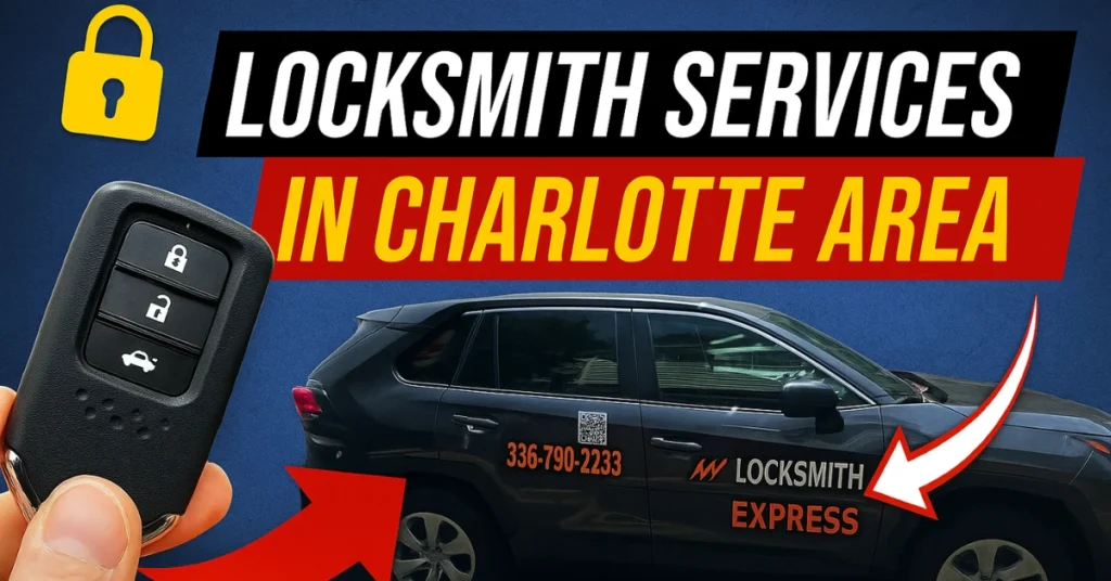 Professional locksmith providing a car lockout service by using a specialized tool to safely unlock a modern sedan's door without damage.