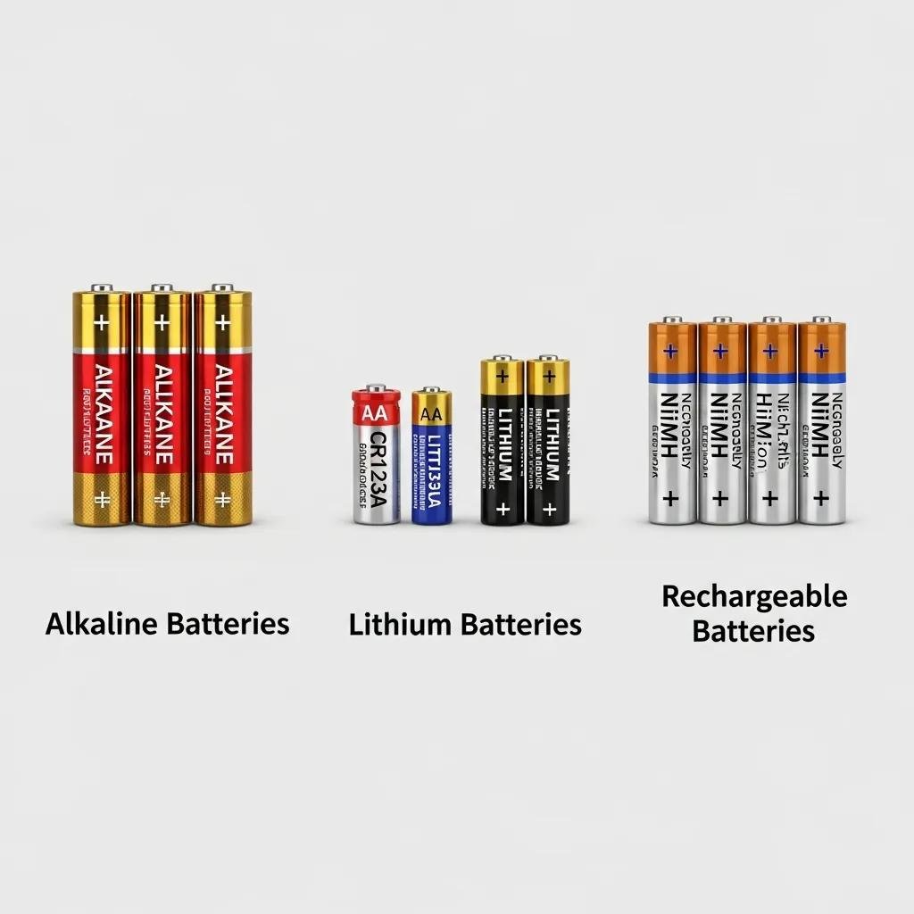 Different types of batteries for smart locks: alkaline, lithium, and rechargeable