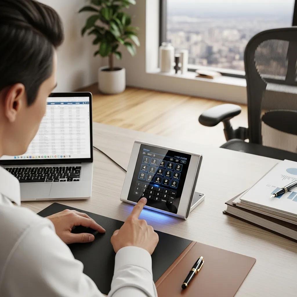 Electronic key organizer in an office setting, highlighting security and efficiency