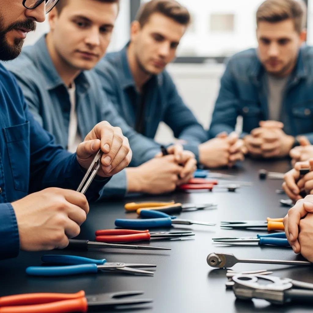 Locksmith training session focusing on ethical use of lock picking tools
