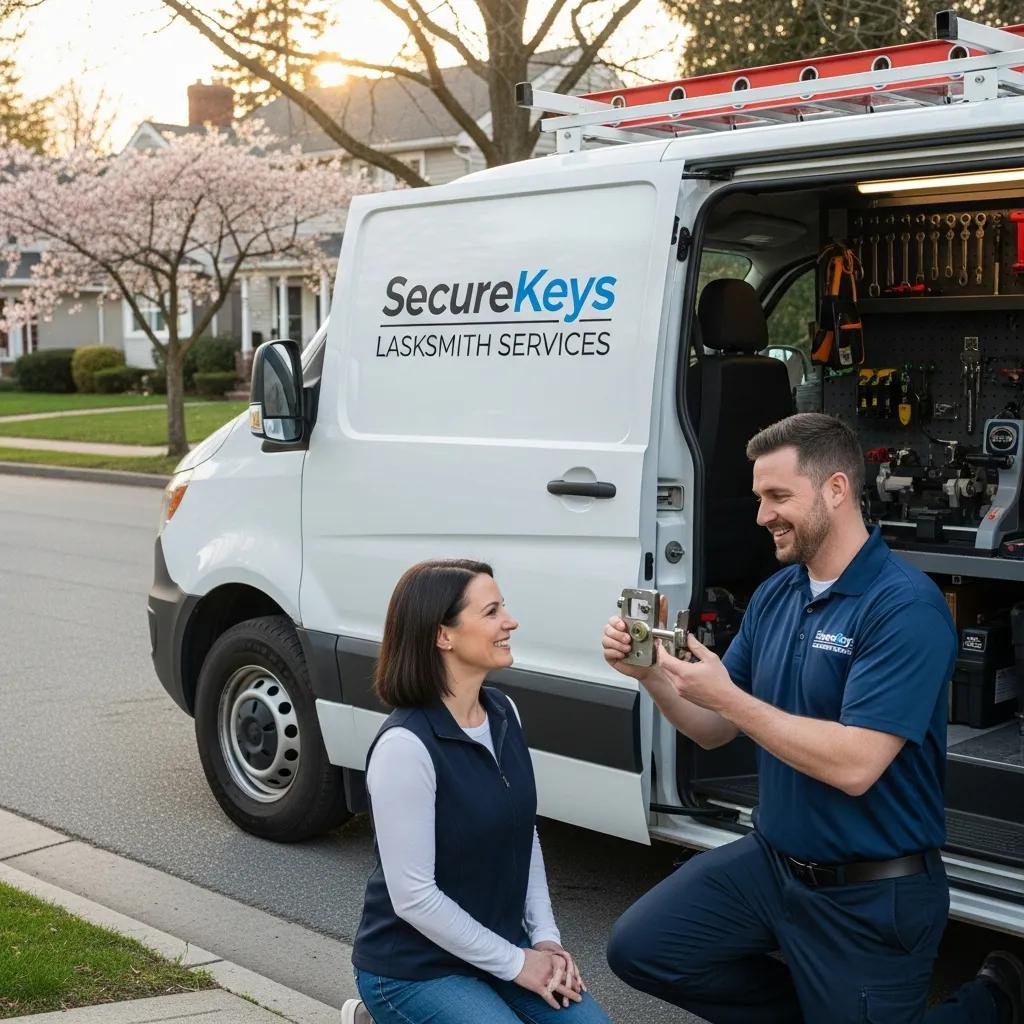 Mobile locksmith van providing emergency service in Charlotte NC