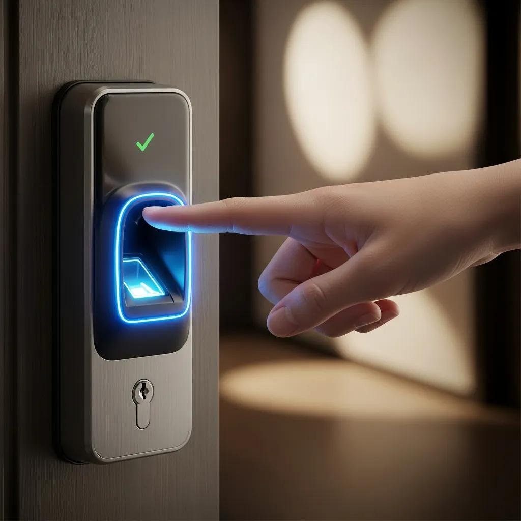 Smart lock with biometric recognition technology for enhanced security