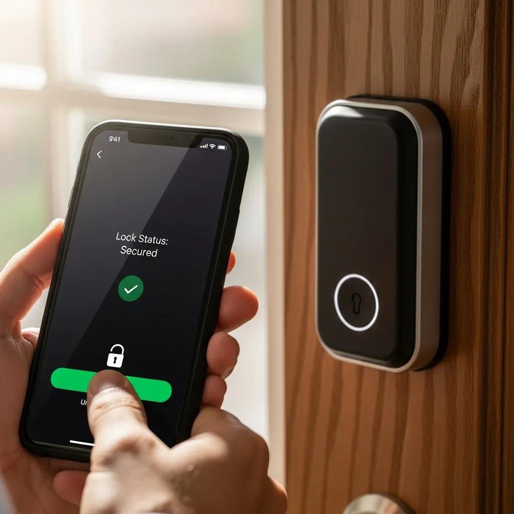 User testing smart lock functionality using a smartphone app